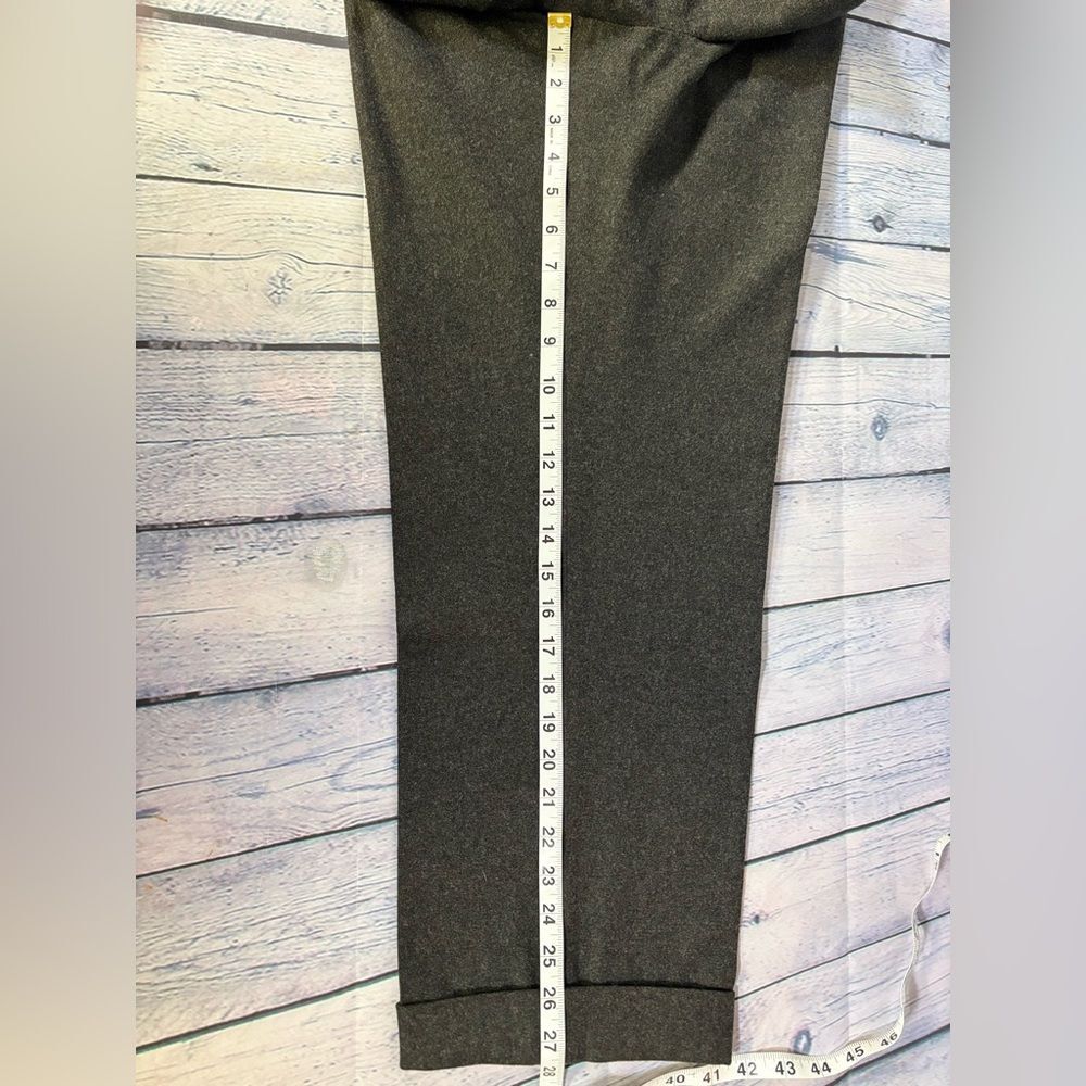 Ralph Lauren Collection Purple Label Gray Wool Flannel Cuffed Dress Pants 40 - Picture 11 of 13